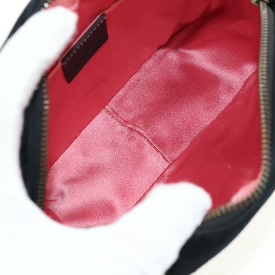 【日本直送】GUCCI GG Marmont 鏈條肩背包 絲絨 黑色 金色 448065 正品 145252M-10
