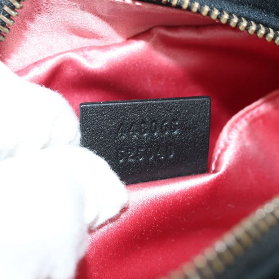 【日本直送】GUCCI GG Marmont 鏈條肩背包 絲絨 黑色 金色 448065 正品 145252M-11