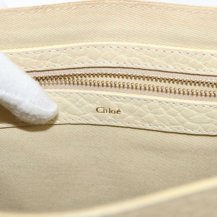 【日本直送】Chloe Sally 肩背包 皮革 米色 金色 正品 bs29994-19