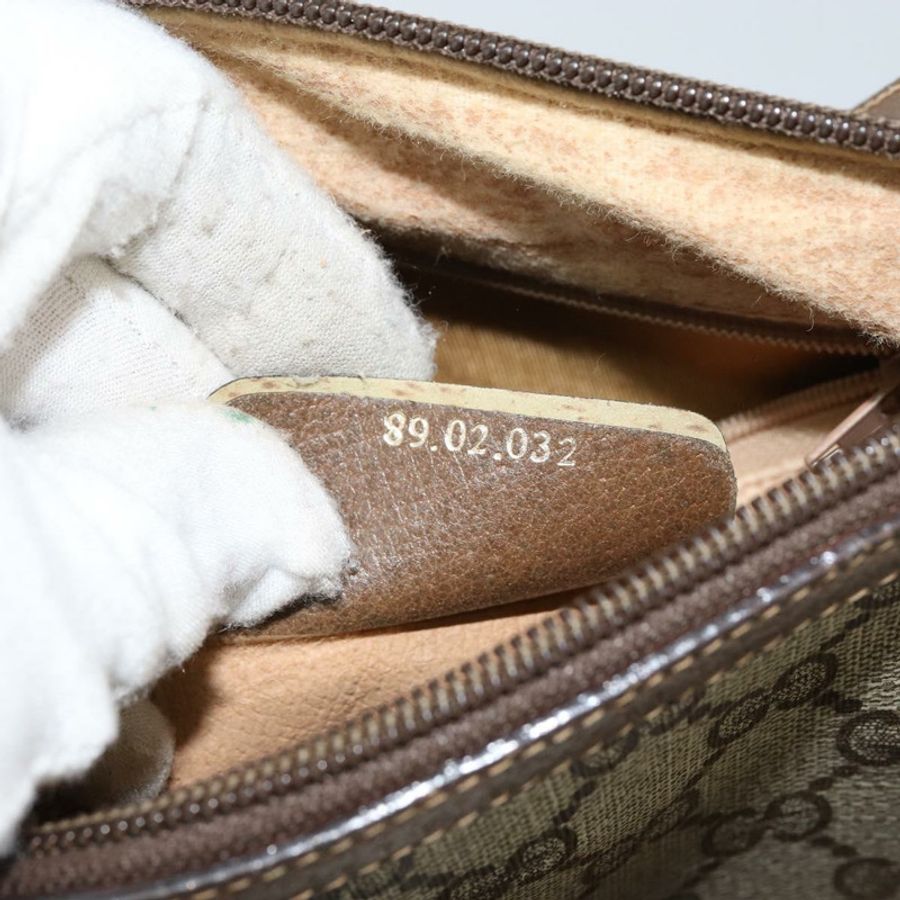 【日本直送】GUCCI GG帆布織帶雪莉線單肩包 PVC皮革 米色 紅色 正品 146151-11