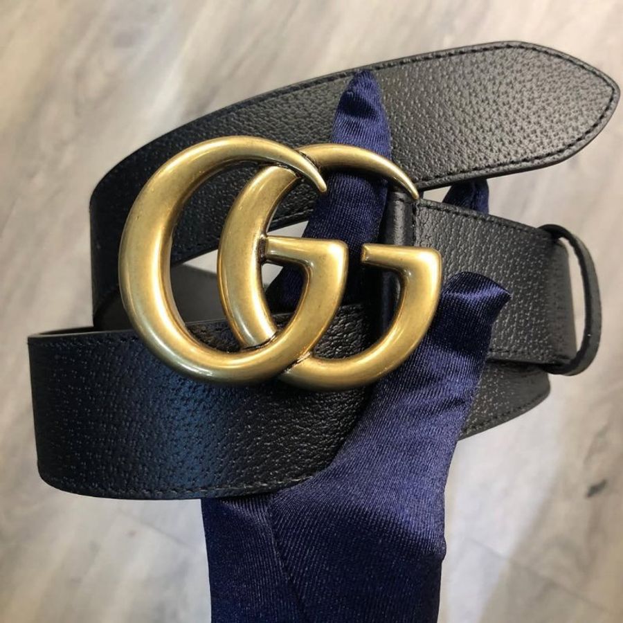 🛍️ 折扣已開啟,現在入手最划算!【GUCCI 古馳】雙 G 復古金釦皮帶(下單前須先私訊)-0