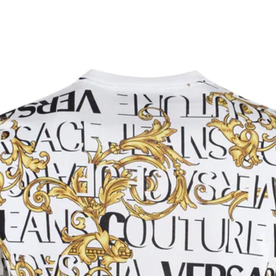 🚨 雙11最後倒數・今晚錯過等明年！【VERSACE 凡賽斯】滿版LOGO設計T恤 白(下單前須先私訊)-2