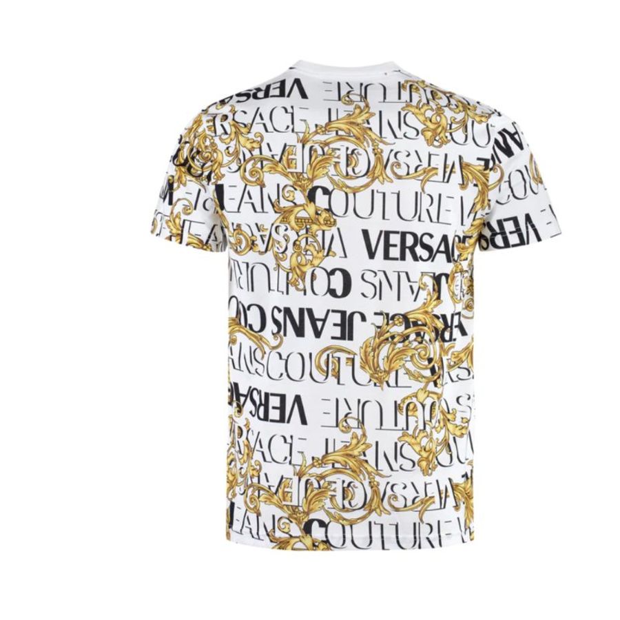 🚨 雙11最後倒數・今晚錯過等明年！【VERSACE 凡賽斯】滿版LOGO設計T恤 白(下單前須先私訊)-4