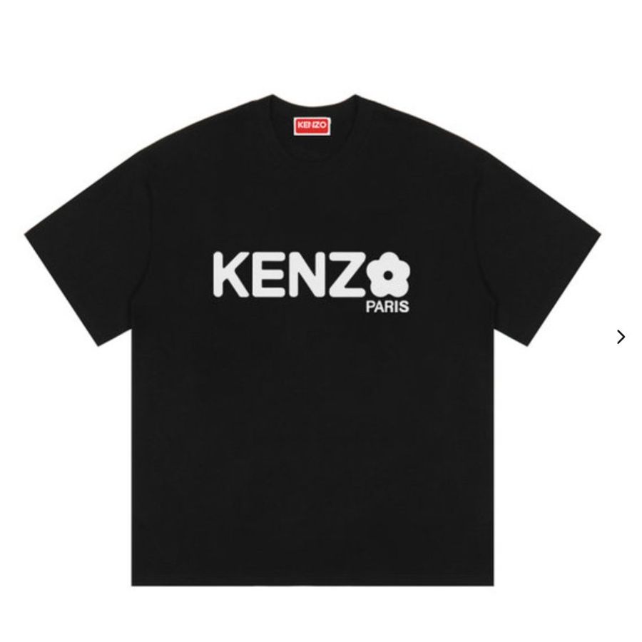 🚨 雙11最後倒數・今晚錯過等明年!【KENZO 高田賢三】新款文字花LOGO設計 T恤 黑(下單前須先私訊)-3