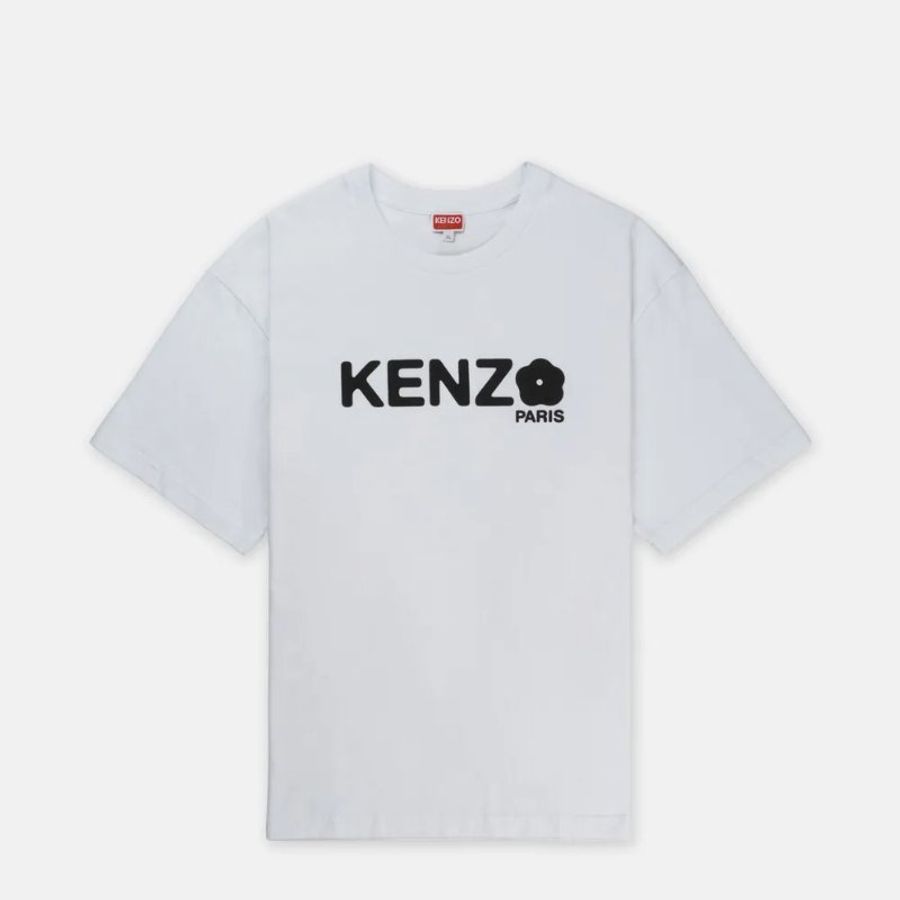 🚨 雙11最後倒數・今晚錯過等明年！【KENZO 高田賢三】新款文字花LOGO設計 T恤 白(下單前須先私訊)-0