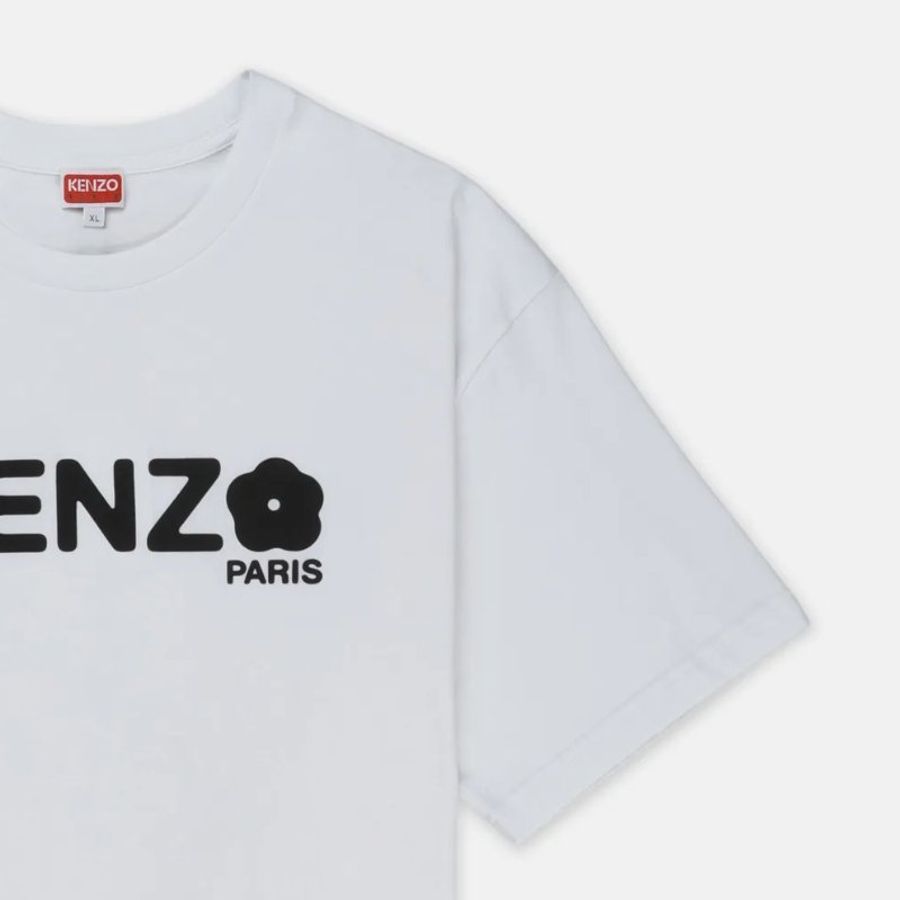 🚨 雙11最後倒數・今晚錯過等明年！【KENZO 高田賢三】新款文字花LOGO設計 T恤 白(下單前須先私訊)-4