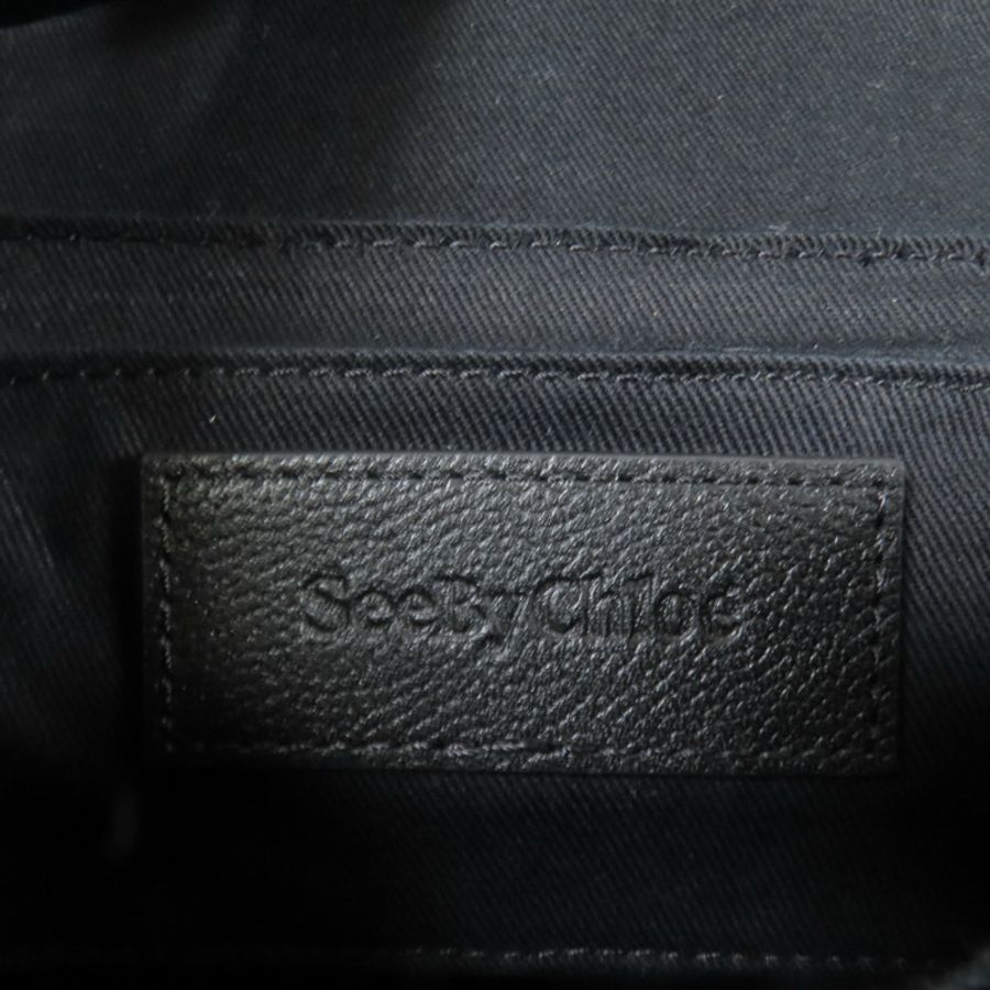 SEE BY CHLOE  牛皮皮革Shoulder Bag金扣肩背袋-8