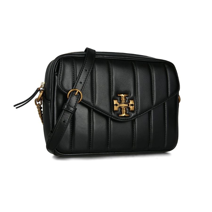 【TORY BURCH】銜縫皮革相機包-黑色-2