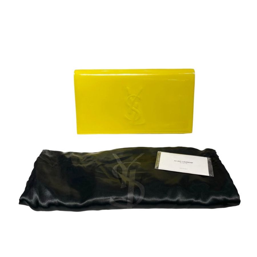YSL YELLOW CLUTCH-1