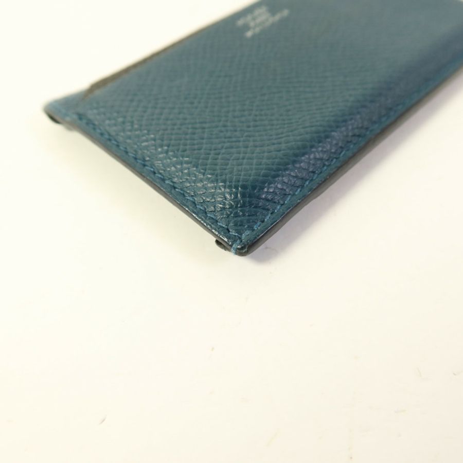 HERMES Epsom皮革Card Case卡片套Vert Cypres-7