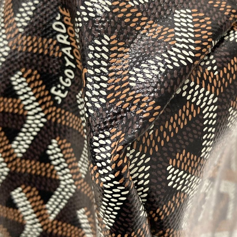GOYARD 戈雅 SAINT LOUIS PM PVC帆布 托特包 黑色老花-7