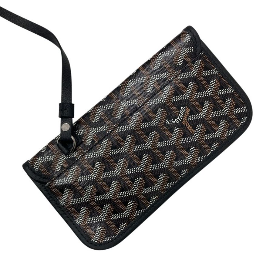 GOYARD 戈雅 SAINT LOUIS PM PVC帆布 托特包 黑色老花-12