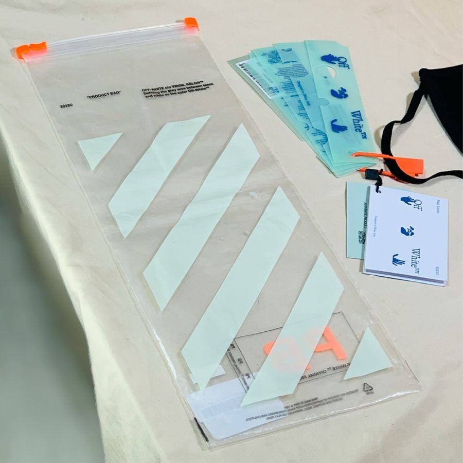 ✨全新閒置 Off-White 經典黑白logo布面口罩(可重複使用)-6