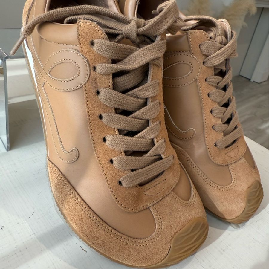 LOEWE Ballet Runner 2.0 棕色芭蕾德訓鞋 37號-3