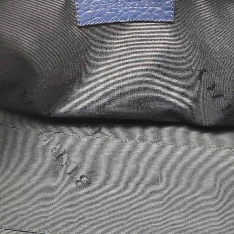 Burberry 牛皮純色銘牌標誌拉鍊手提包-9