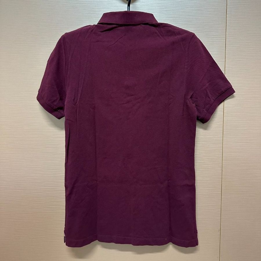 BURBERRY 酒紅色短袖棉質Polo衫-2