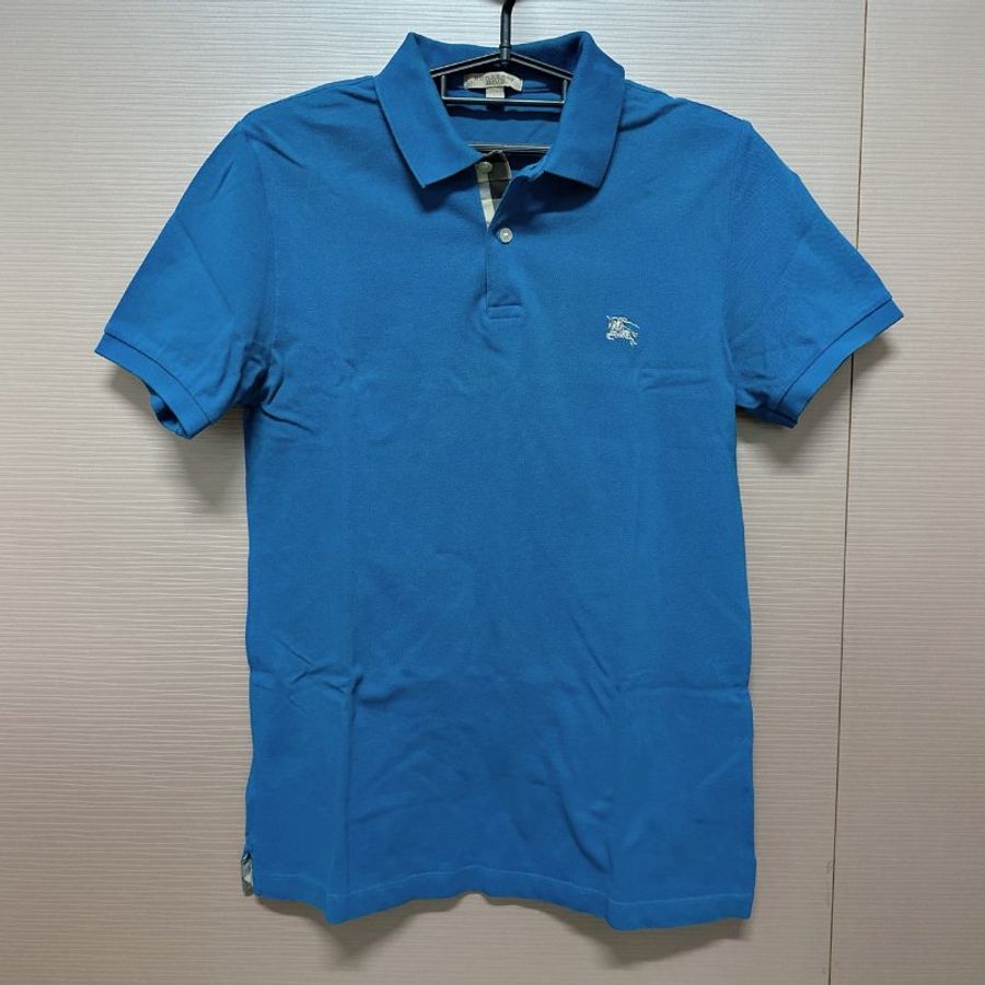 BURBERRY 藍色棉質Polo衫-1