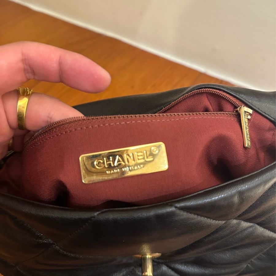 CHANEL 黑菱格19 26鍊包 保卡款-10