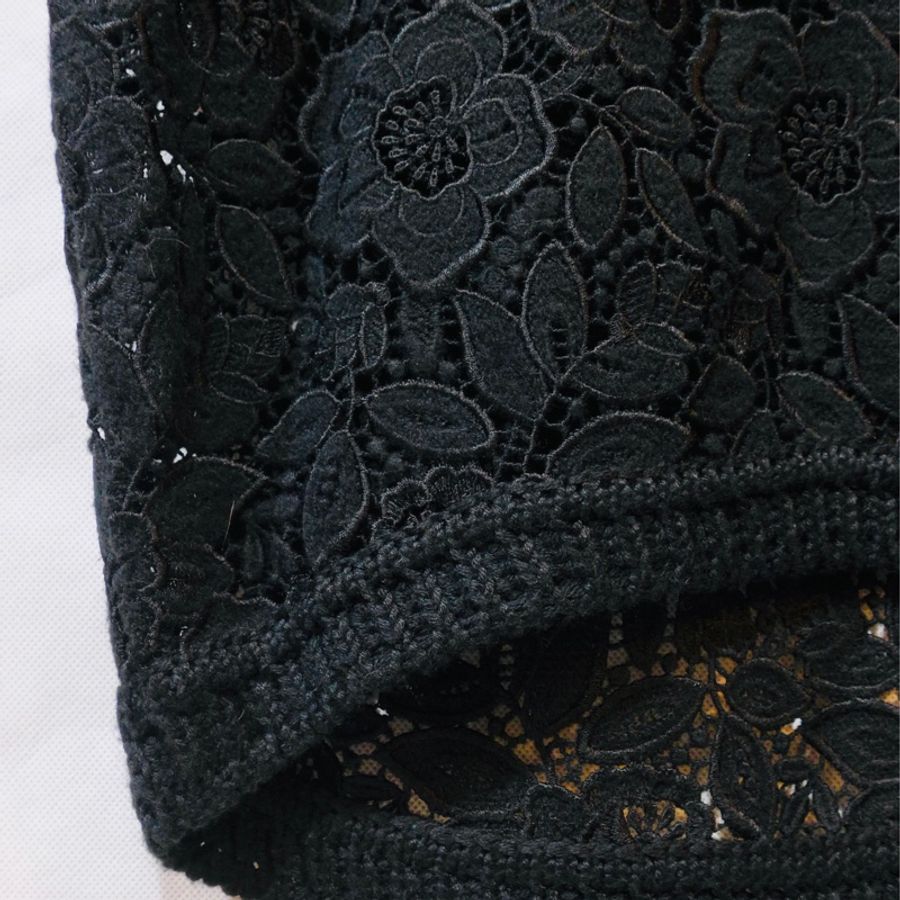 義大利精品ERMANNO SCERVINO立體蕾絲刺繡鏤空洋裝-0
