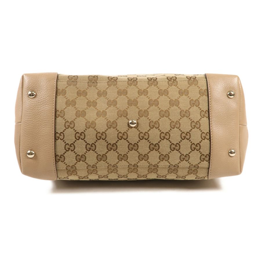 GUCCI 帆布GG Horsebit金扣肩背袋-3