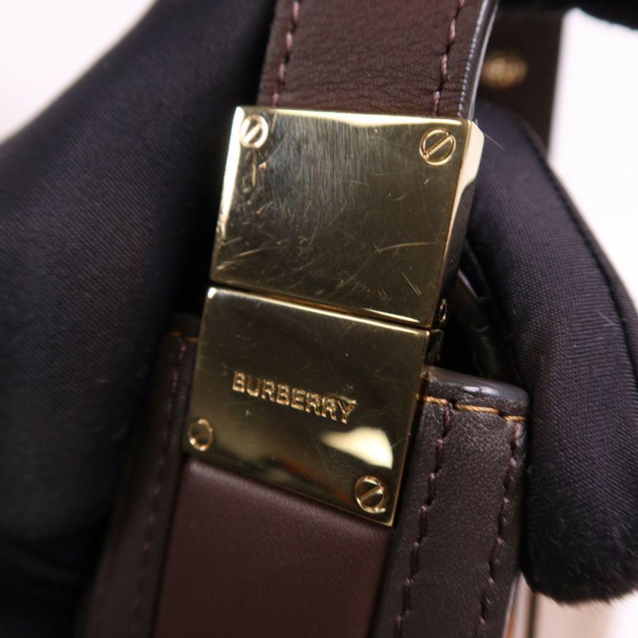 BURBERRY 牛皮皮革Olympia Small Bag金扣肩背袋-9