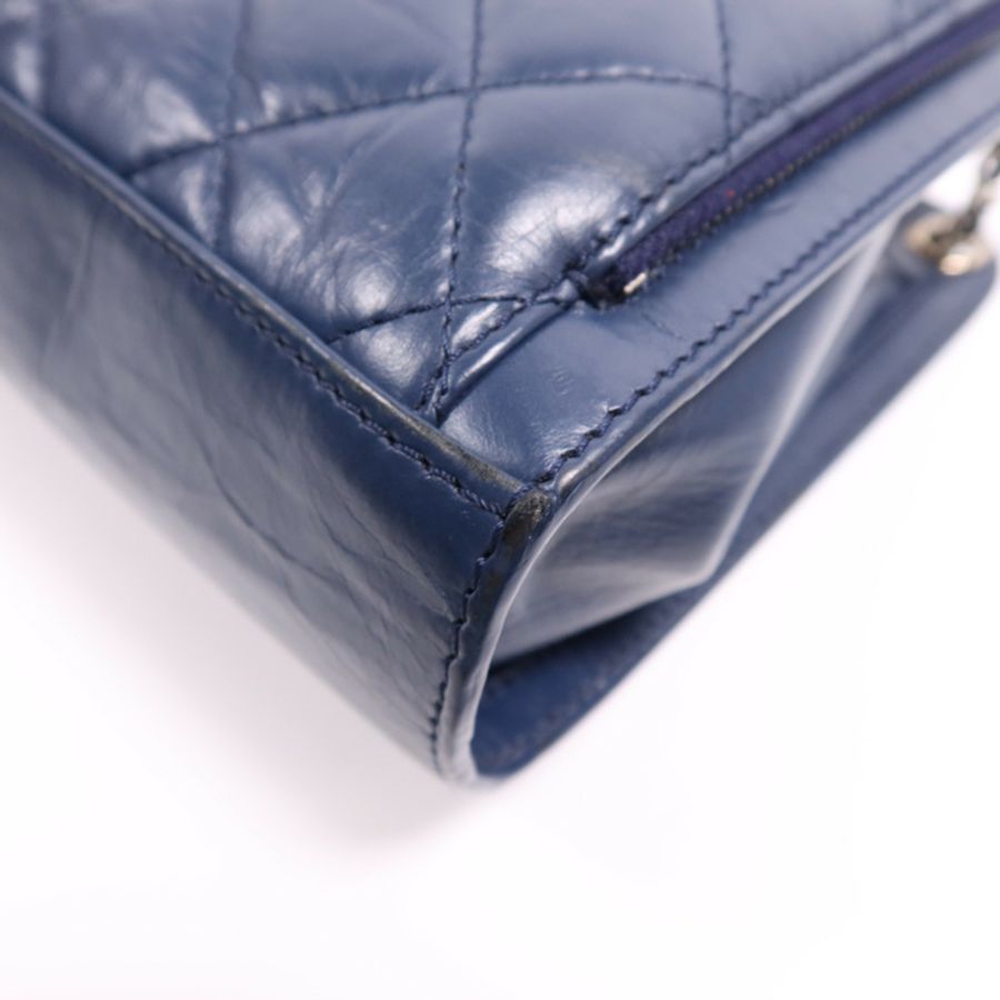 CHANEL 牛皮皮革Shoulder Bag銀扣鏈帶肩背袋-12