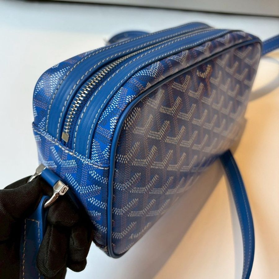 Goyard 藍色印花相機斜背包 CAP-VERT 23-15