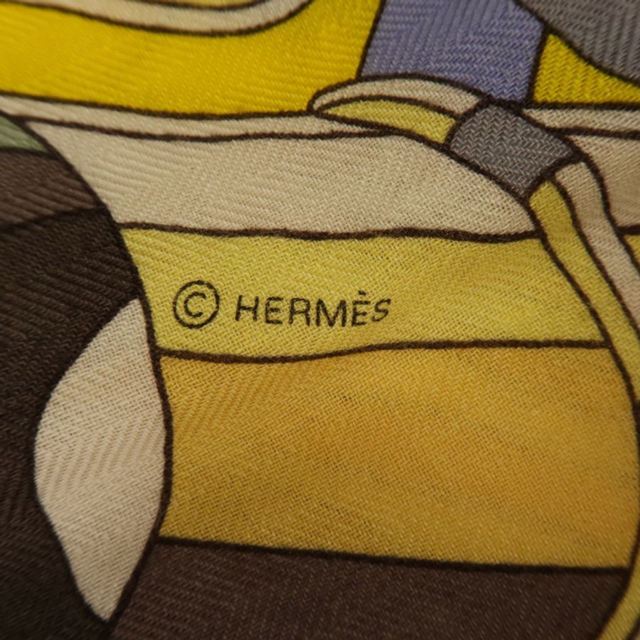 HERMES 羊絨/絲質Scarf圍巾-6