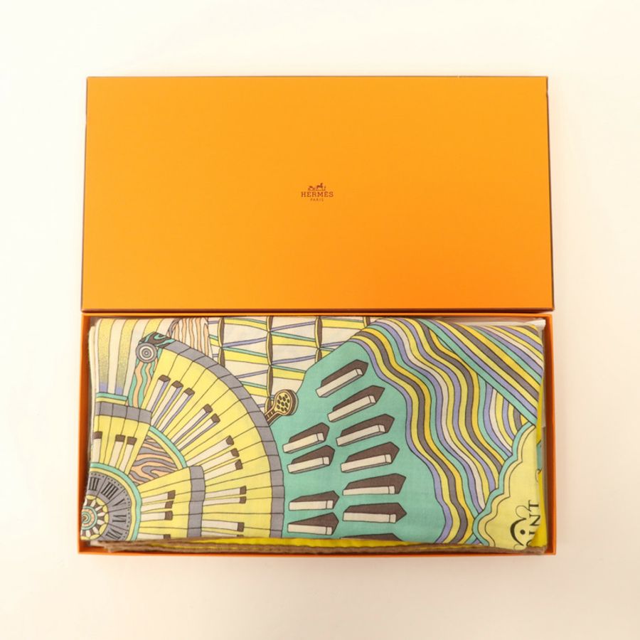 HERMES 羊絨/絲質Scarf圍巾-9