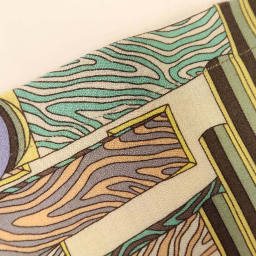 HERMES 羊絨/絲質Scarf圍巾-10