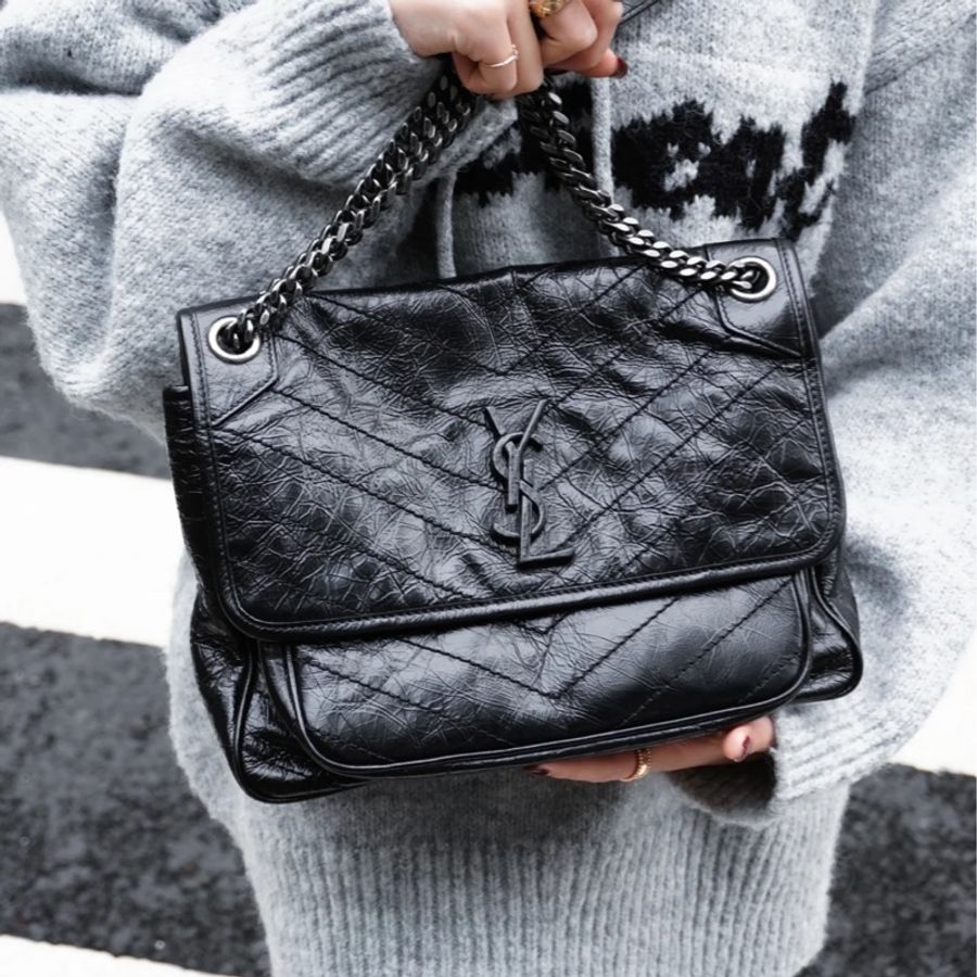 🈶購證 #9新閒置 #新款d扣 Ysl Niki SoBlack中號-5