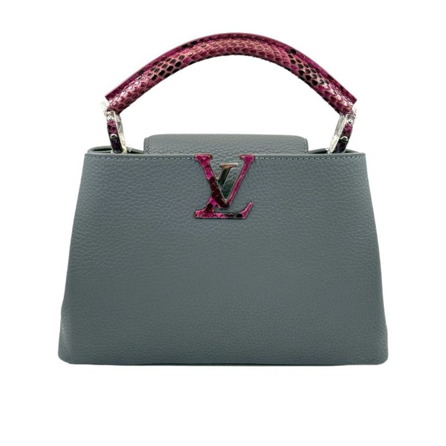 [ 2535 ] 路易威登 LOUIS VUITTON Capucines 大號 大象灰色 荔枝皮-0
