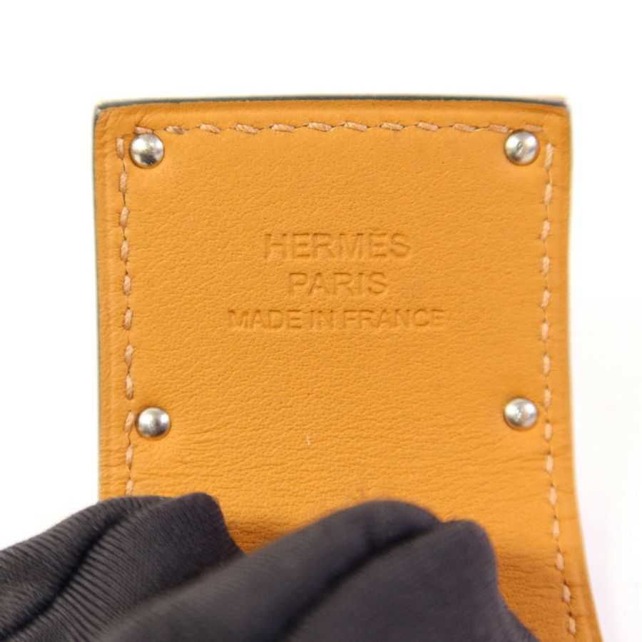 HERMES 皮革Kelly Dog銀扣手鐲-8