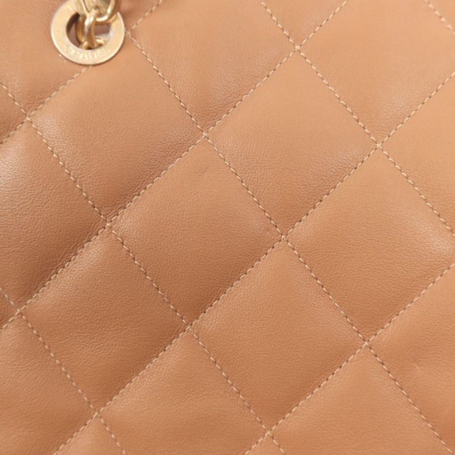 CHANEL 羊皮皮革Tote Bag金扣手挽肩背兩用袋-17