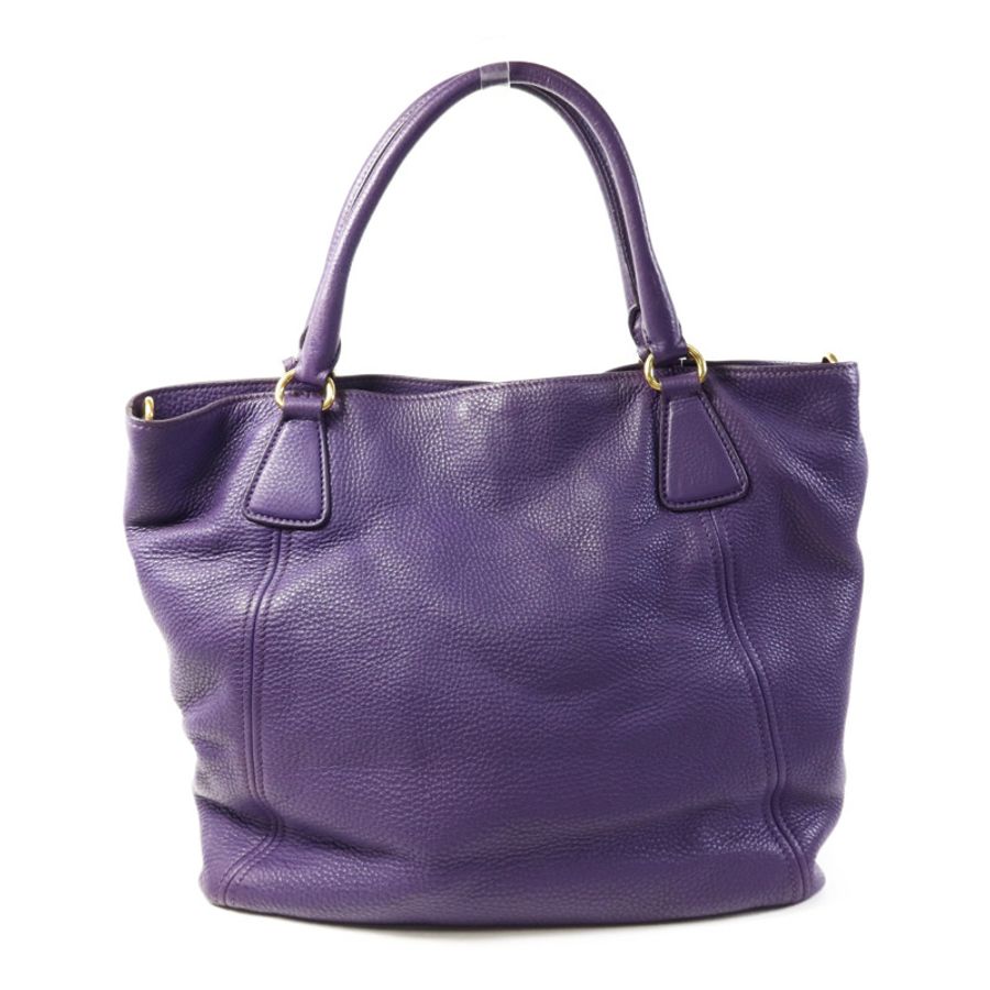 PRADA 【激減優惠】牛皮皮革2 Way Shoulder Bag金扣手挽肩背兩用袋-1