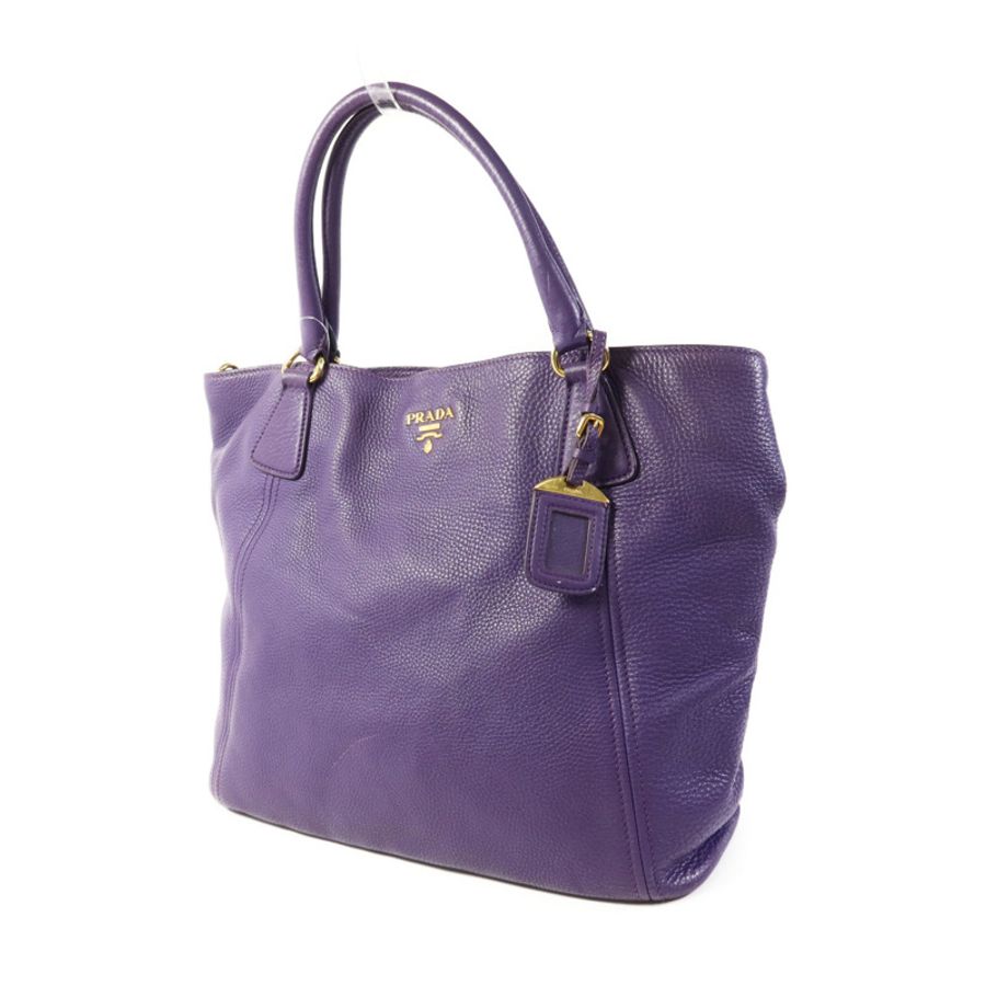 PRADA 【激減優惠】牛皮皮革2 Way Shoulder Bag金扣手挽肩背兩用袋-2
