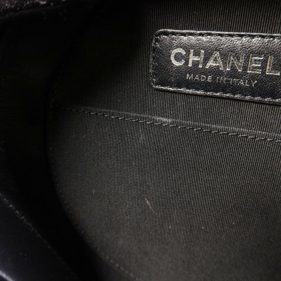 CHANEL 漆皮皮革Chain Shoulder Bag銀扣手挽肩背兩用袋-17