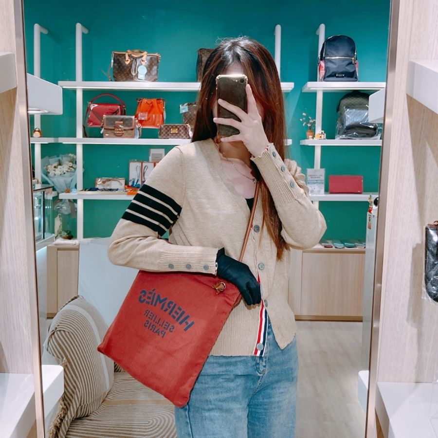 TW4499 Hermes 再度回歸Aline 帆布包 Aline Grooming Bag-11