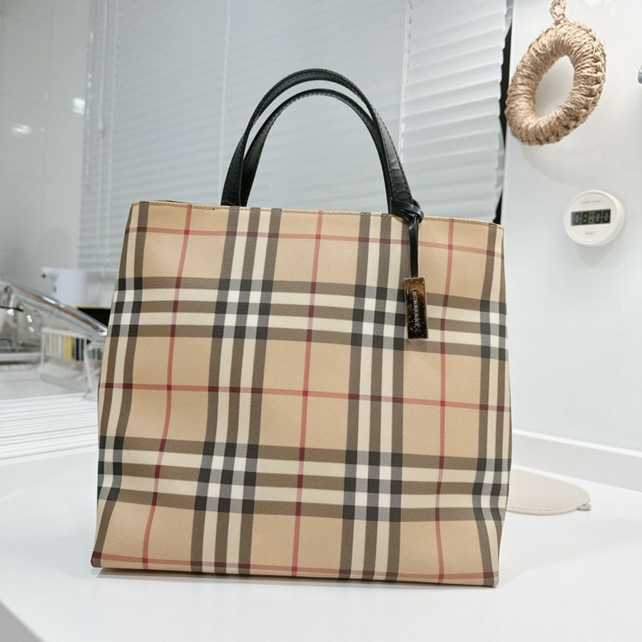 BURBERRY Nova 經典格紋手提包 PVC 133131｜絕版珍藏款-10