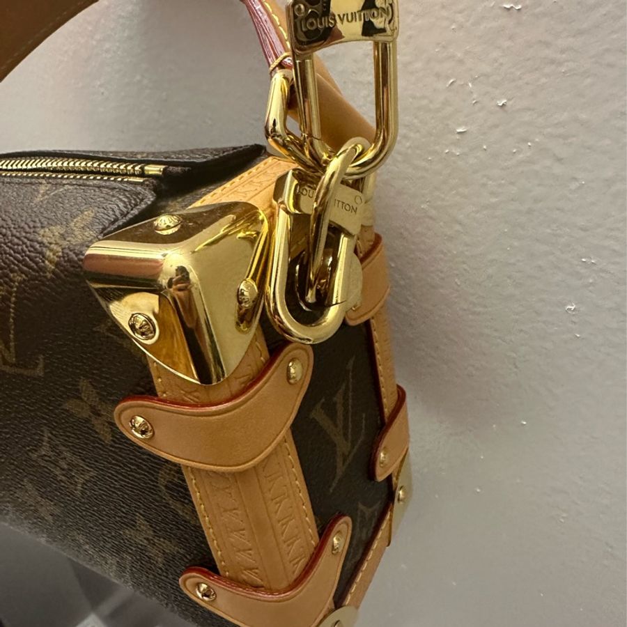 Side trunk leather handbag-15