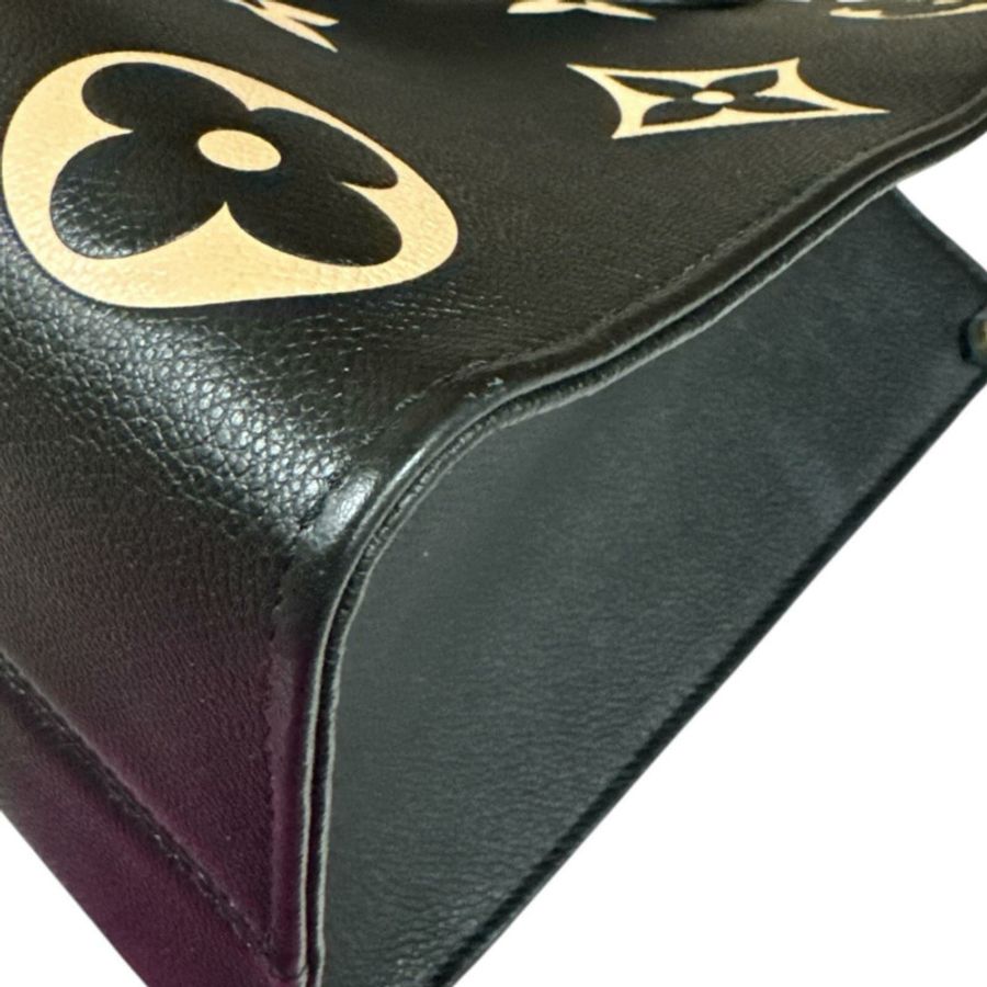 Louis Vuitton On the Go MM Monogram Bicolor Empreinte 單肩包,M45495,黑色,男女通用,LOUIS VUITTON 兩用包-5