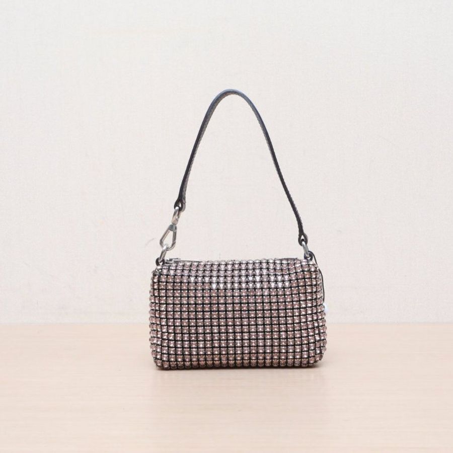 ALEXANDER WANG heiress水鑽手包晚宴包Mini15粉色水晶肩背包-1