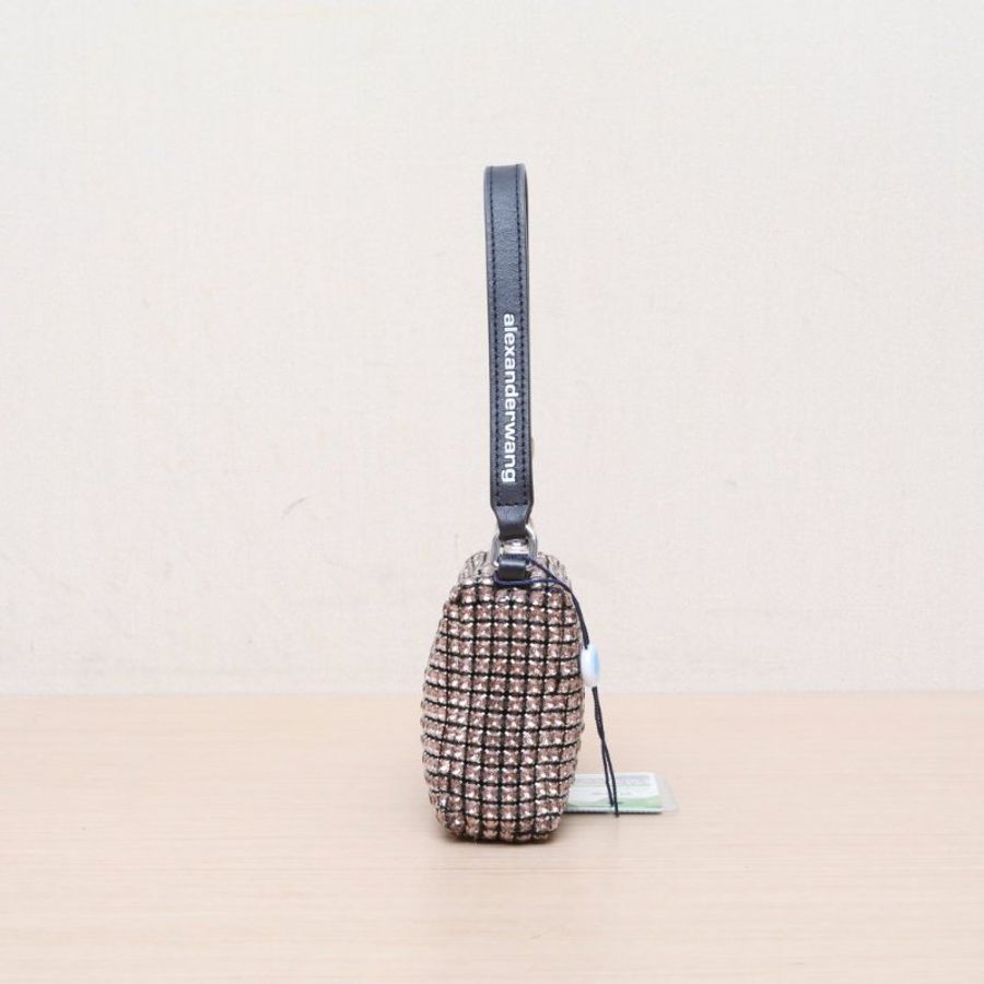 ALEXANDER WANG heiress水鑽手包晚宴包Mini15粉色水晶肩背包-3