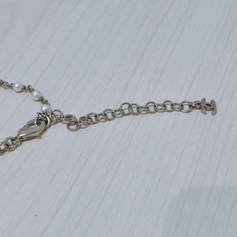 TK1851 CHANEL 香奈兒CC字水晶連紡仿珍珠頸鏈CRYSTAL BOW CC PEARL NECKLACE-9