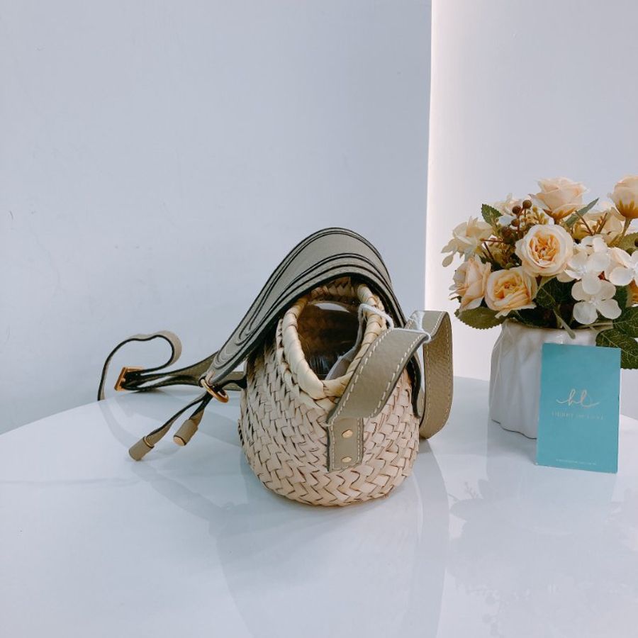 MS0363 Chloe 蔻依 瑪西 草編織包 淡綠 Marcie Basket Crossbody Neutral x GHW Raffia-3