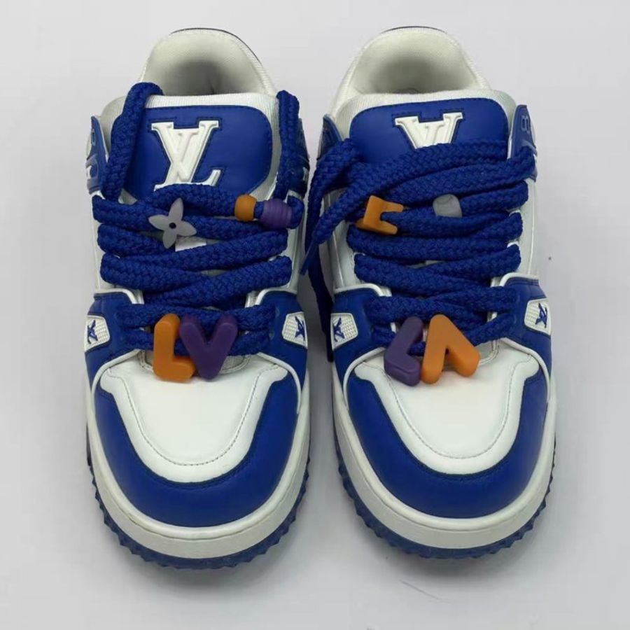 LV 藍白拼色TRAINER MAXI 運動鞋 42.5號 99新配件塵袋-4