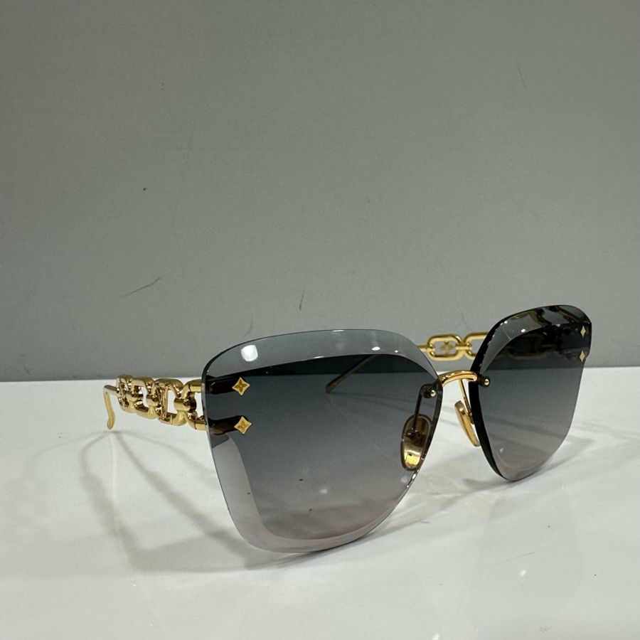 LV Z1626U 金色金屬墨鏡 Jewel Cat Eye LOGO 太陽眼鏡-0