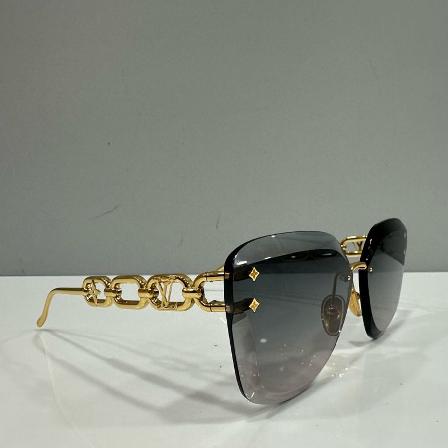 LV Z1626U 金色金屬墨鏡 Jewel Cat Eye LOGO 太陽眼鏡-1