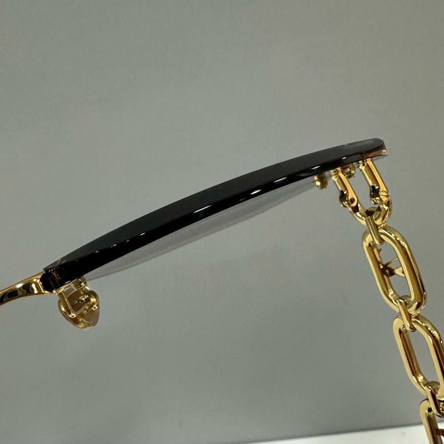 LV Z1626U 金色金屬墨鏡 Jewel Cat Eye LOGO 太陽眼鏡-4