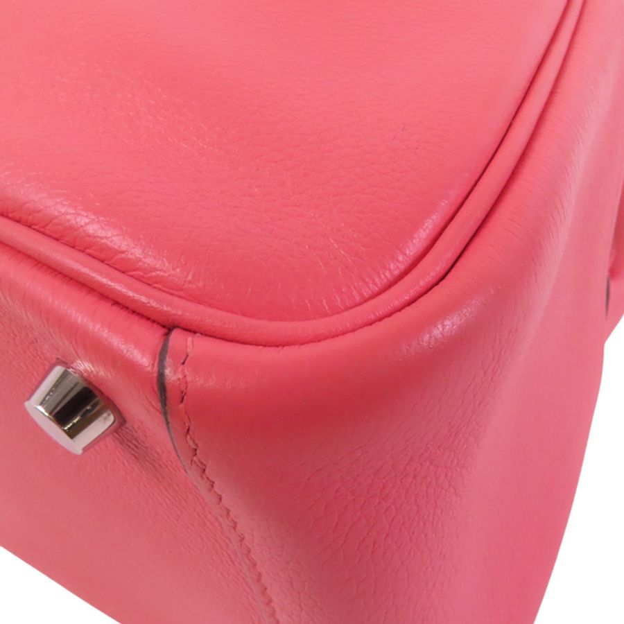 HERMES Evercolor皮革Lindy 26銀扣肩背袋-11
